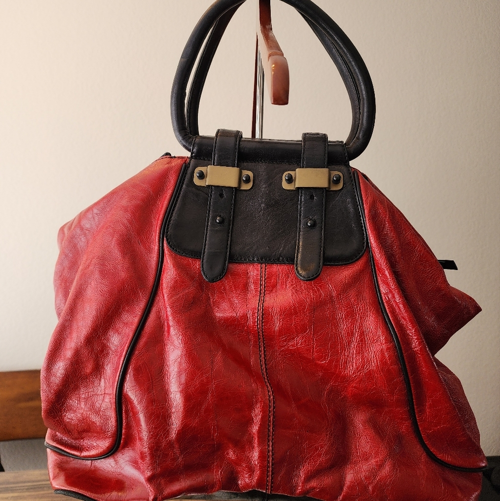 3.1 Phillip Lim leather bag Purse Tote Shoulder Red And Black